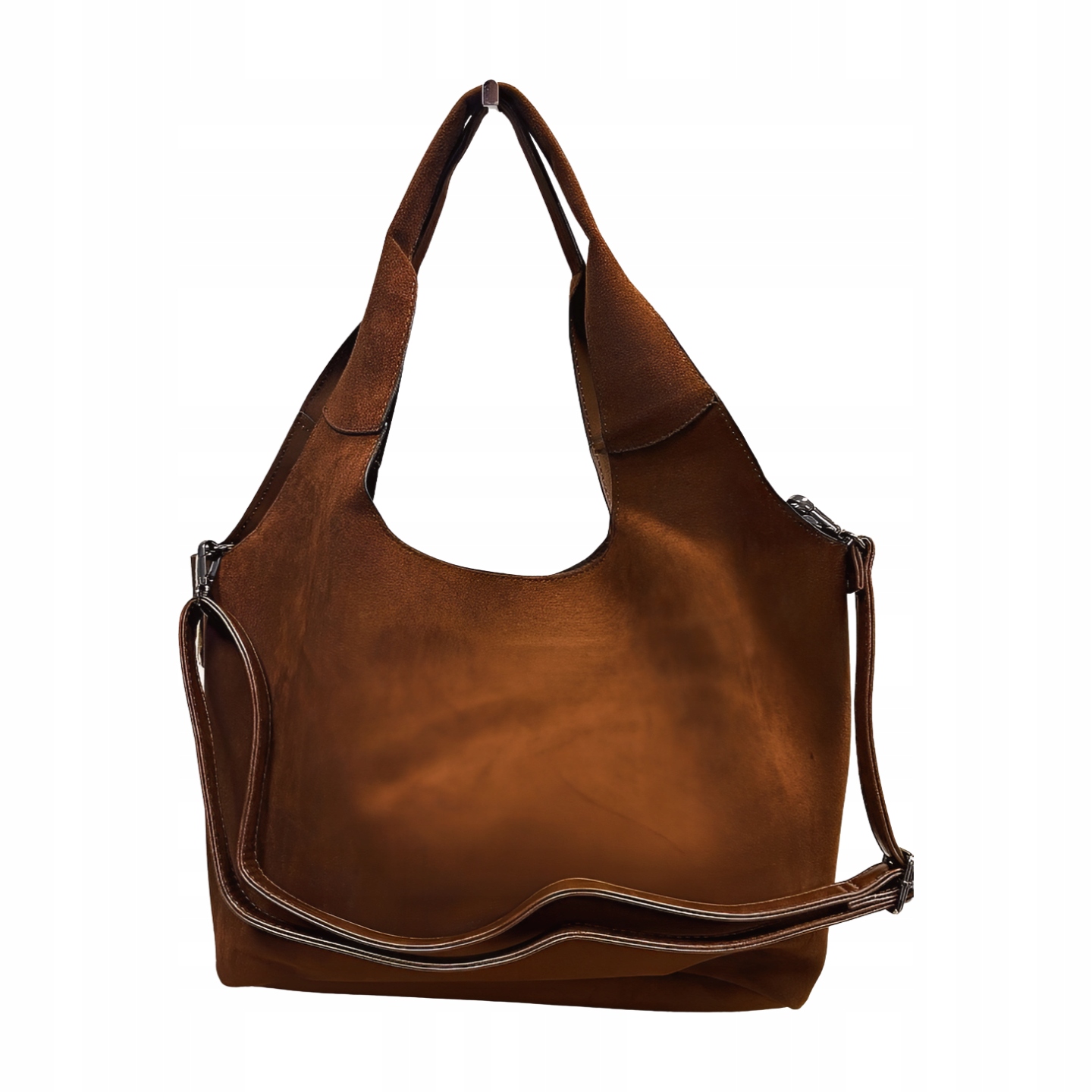 Ines Delaure kabelka shopper přes rameno hnědá ekosemiš