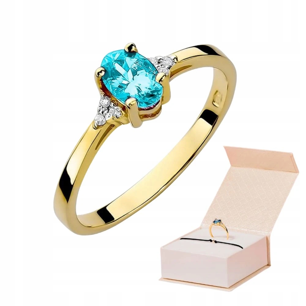 Zlatý Prstýnek Topaz A Brilianty 585 Zlatý Náramek