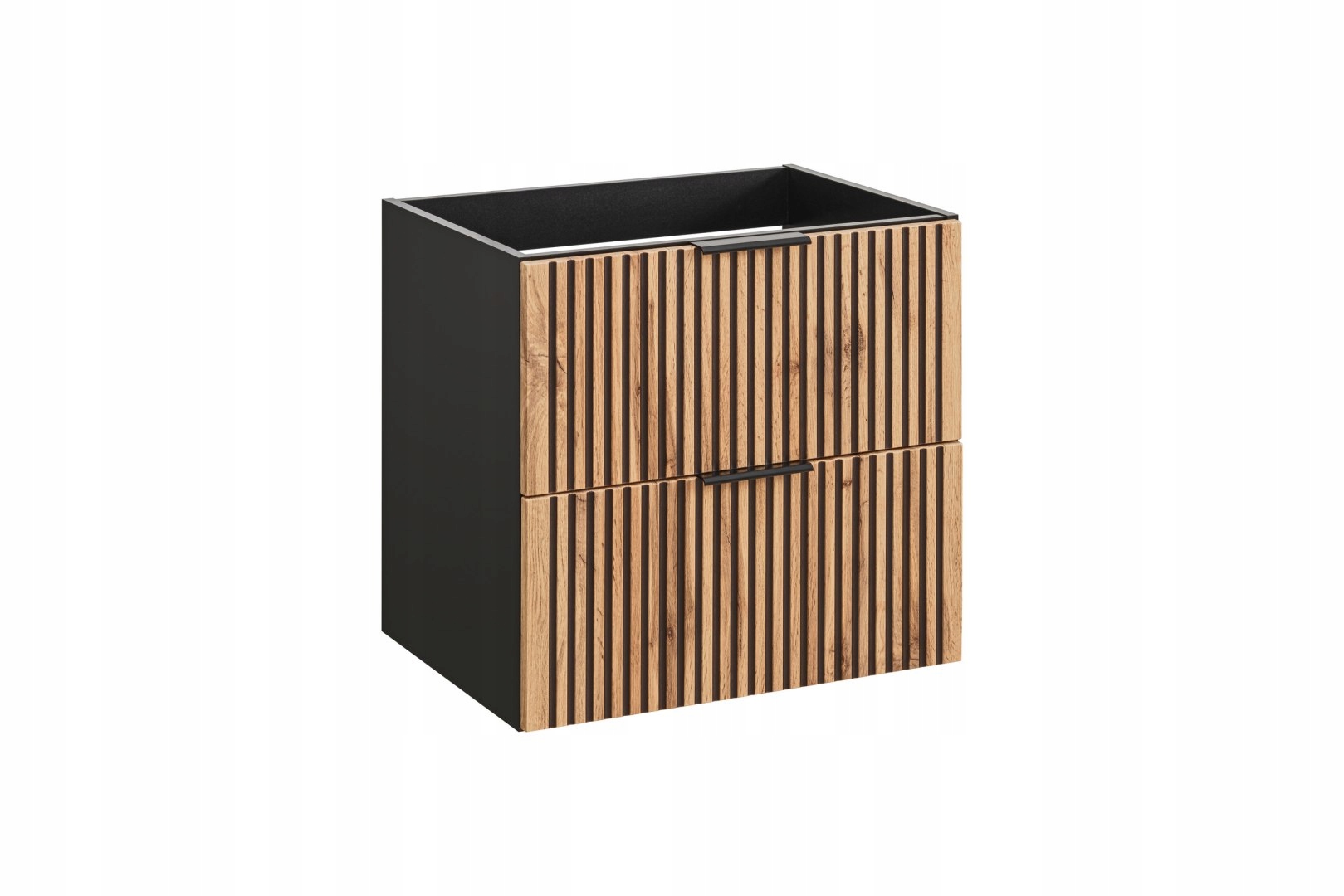 Szafka pod umywalkę Xilo Black 60cm 2 szuflady