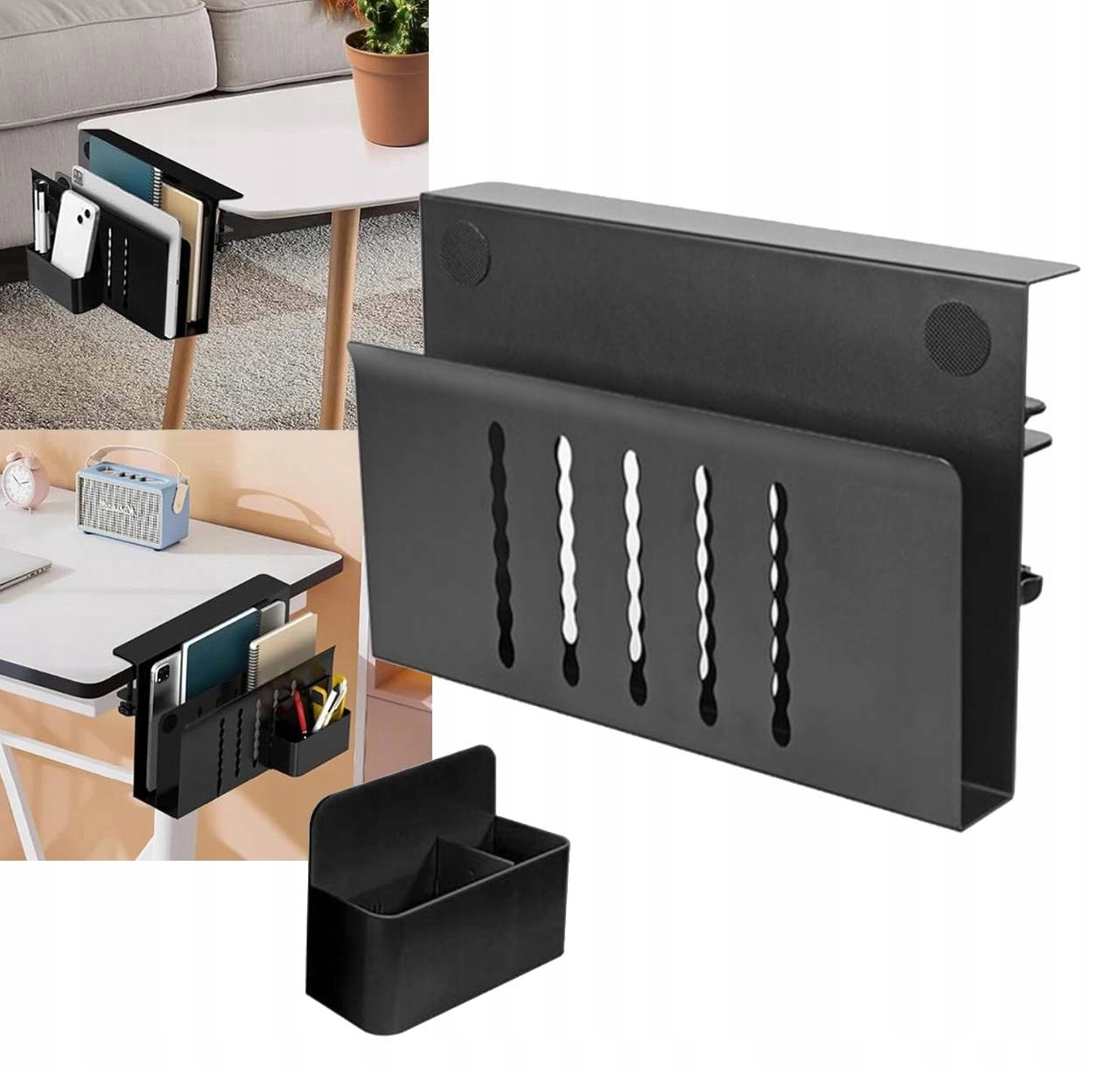 Uchwyt na Laptopa 30×20×4 cm Schowek boczny na Biurko Organizer biurkowy