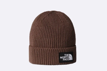 Čepice Tnf Logo Box Cuff Beanie Smoke Brown