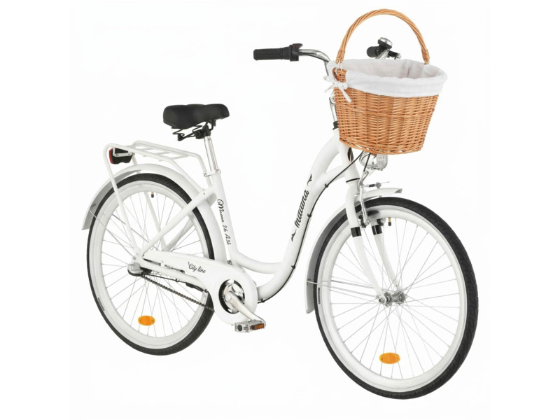 Rower miejski Indiana Moena A3B 26 cali Koszyk wiklinowy z wkładem