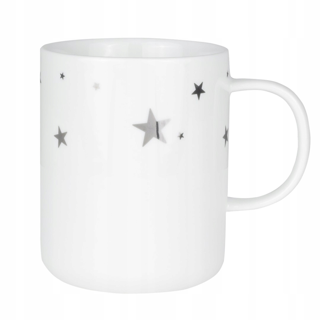 Rader Christmas Porcelánový vánoční hrnek Stříbrné hvězdičky
