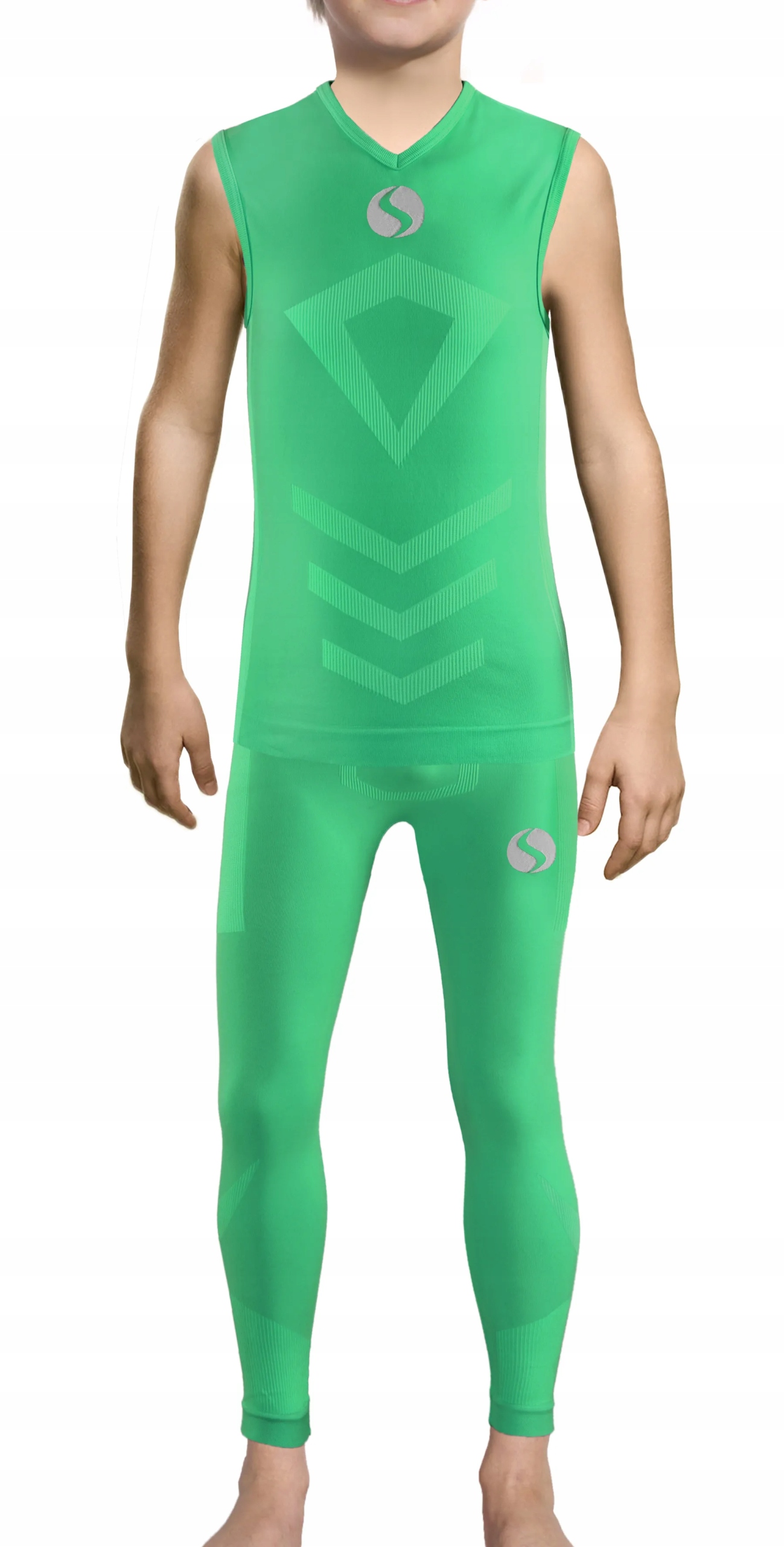 Sesto Senso Komplet Thermo chlapec bez rukou, délka kalhot Ziel 116-140 4XS/3XS