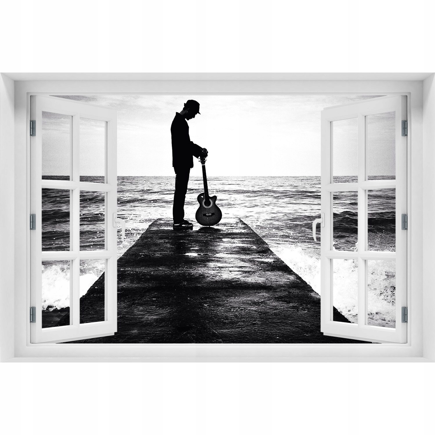 

Fototapeta Naklejka na ścianę Gitarzysta na molo