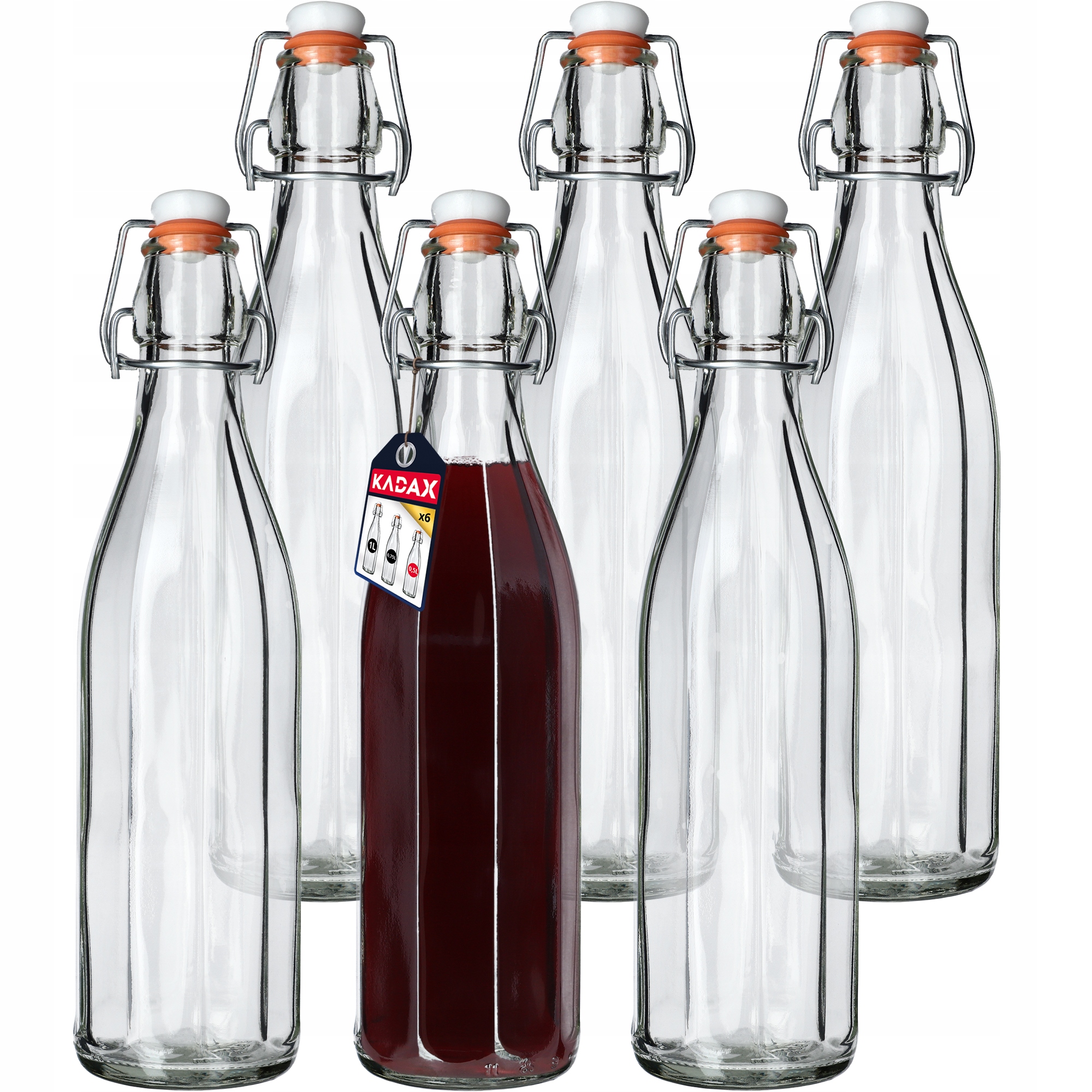

Szklana Butelka Z Korkiem Na Oliwę Sok 0,5L 6szt