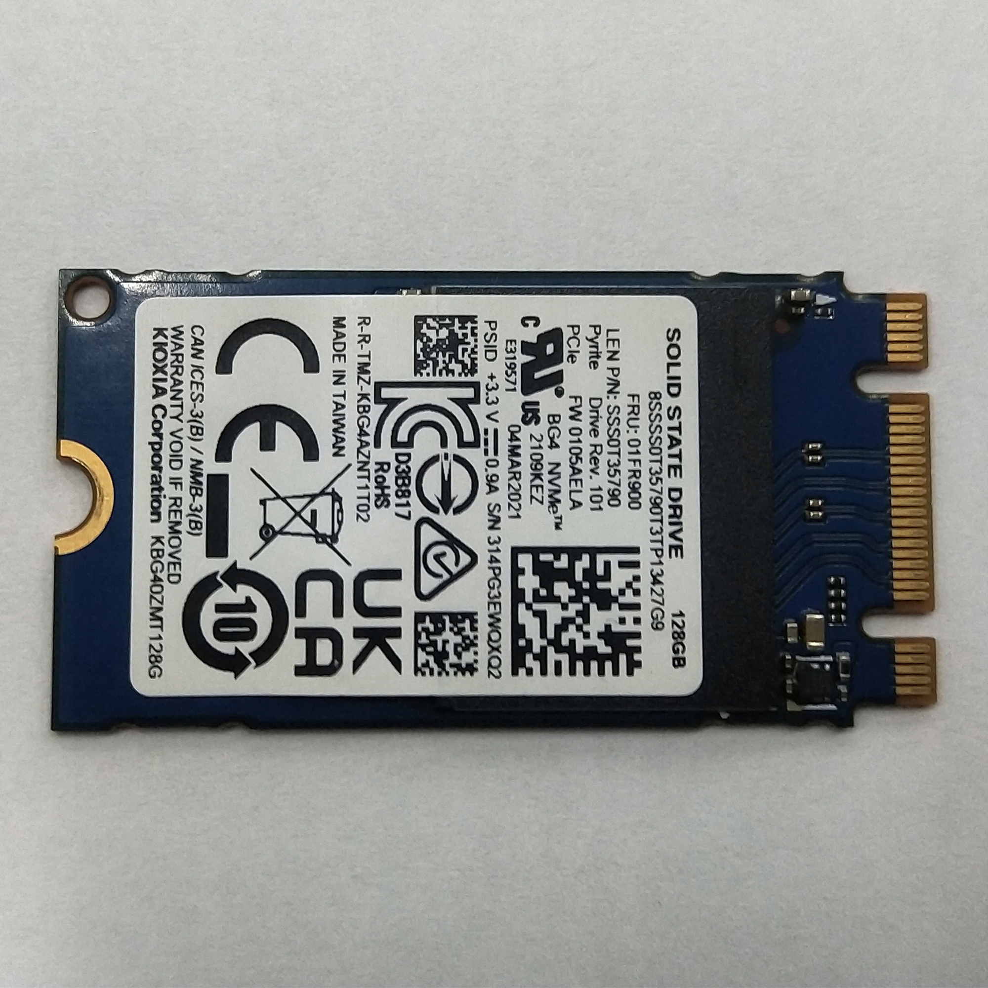 Dysk SSD Kioxia SSS0T35790 128GB M.2 PCIe