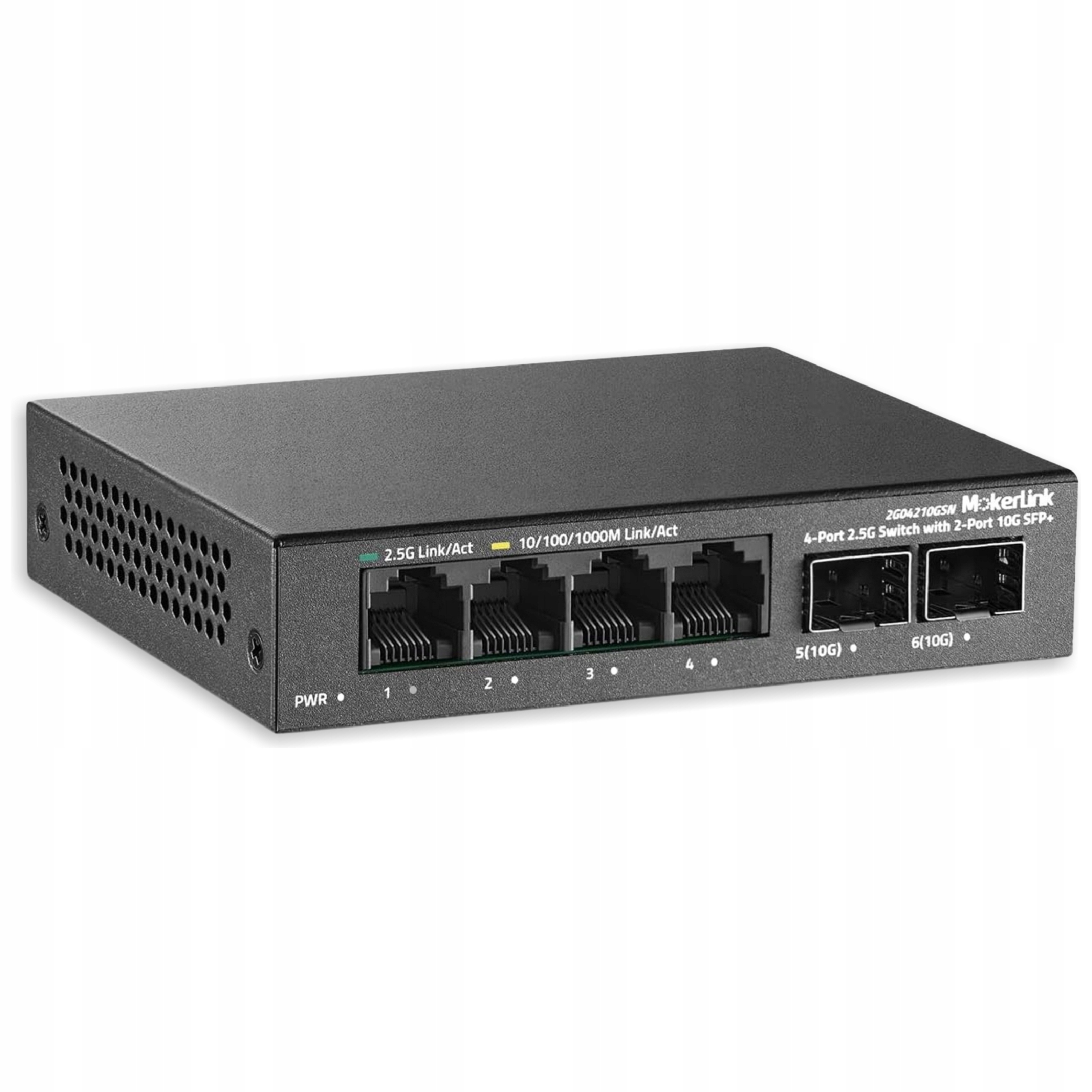 Switch 4x 2.5G 2x 10G Sfp+ přepínač síťový kovový mini pasivní 10G