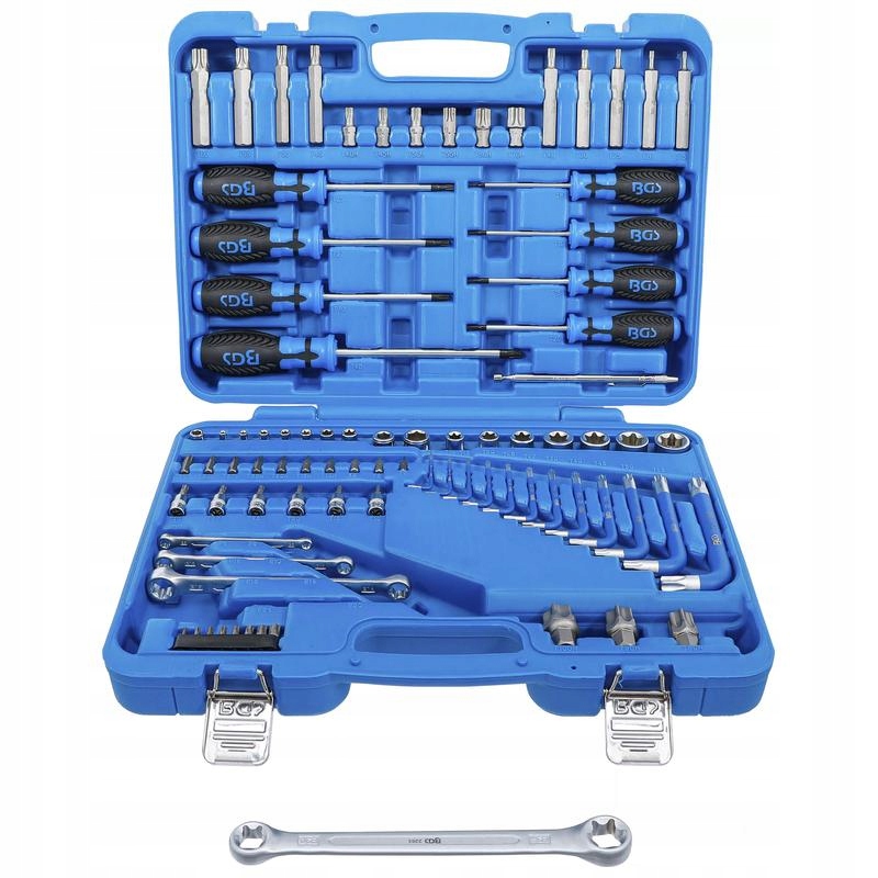 Sada nářadí 6,3 mm (1/4") 12,5 mm (1/2") profil E Torx 84 ks, Bgs