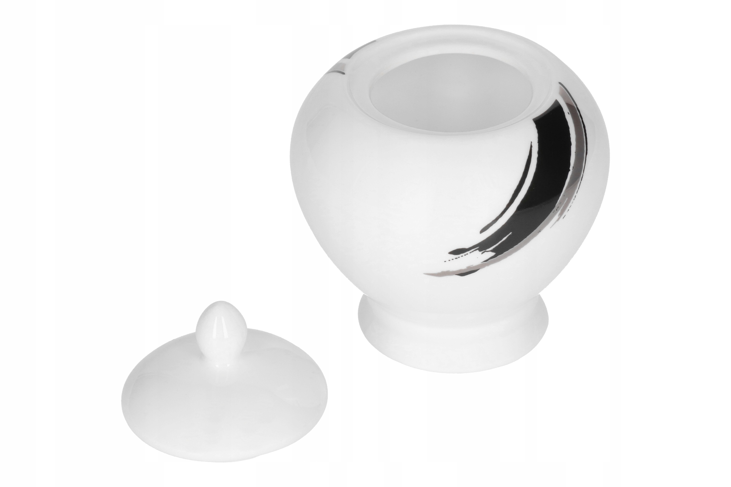 ZWIEGER ABSTRACT CUKIERNICA PORCELANOWA Kolor biały czarny