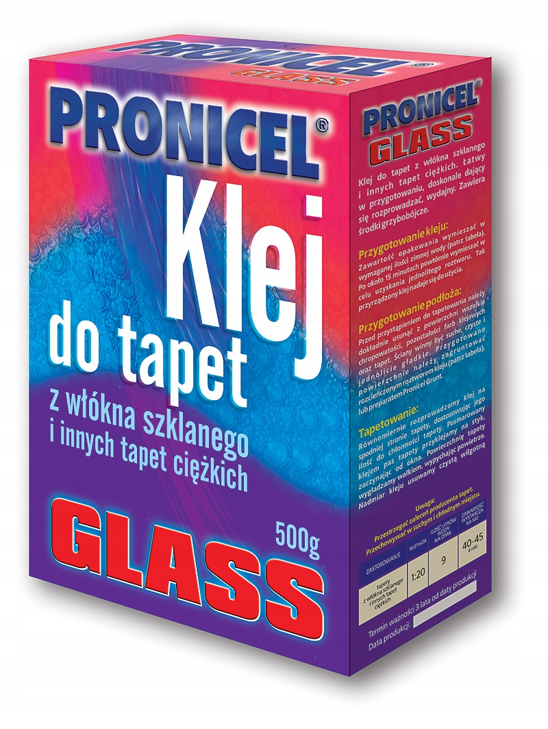 Klej do tapet z włókna szklanego Pronicel 1000g