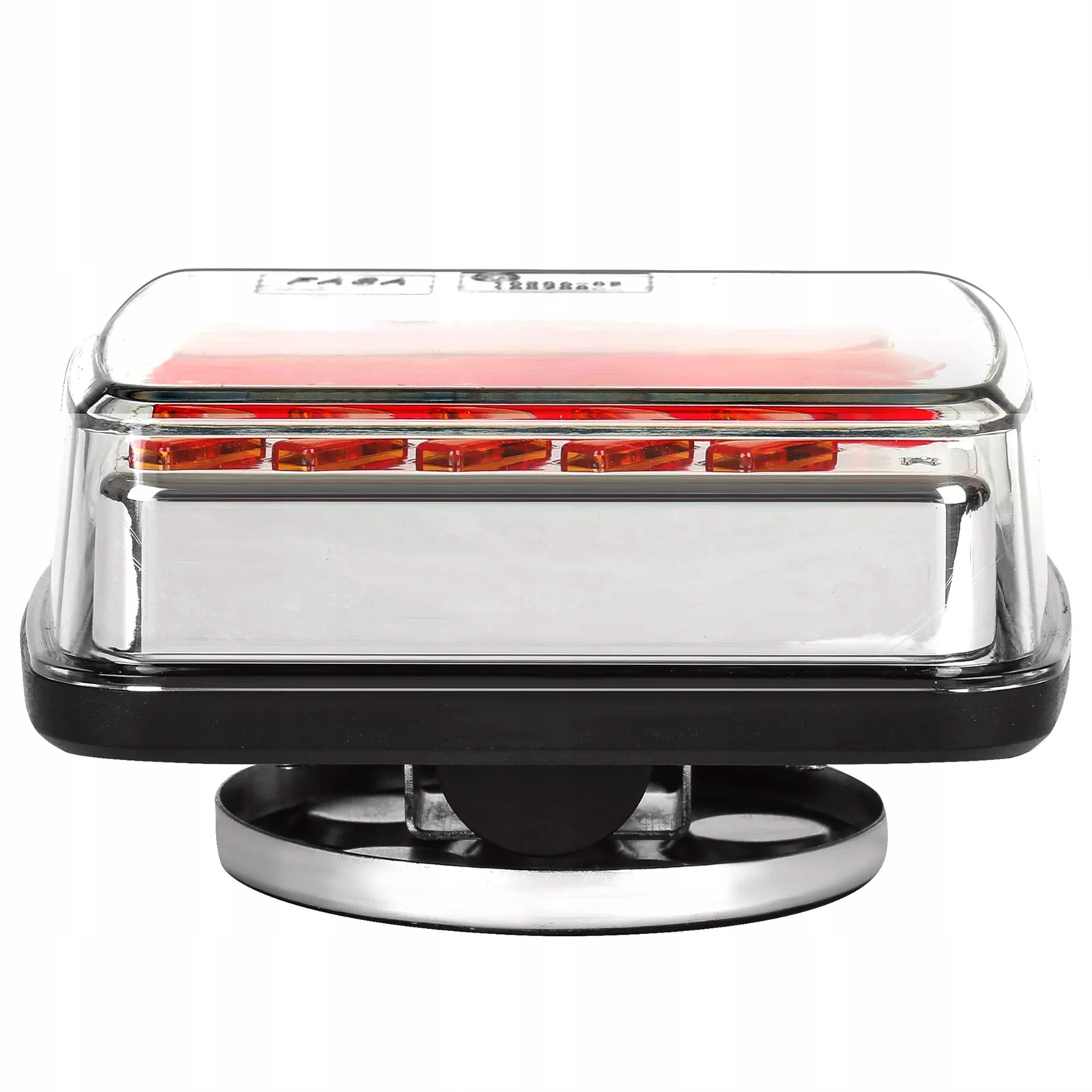 Belaidžių galinių LED lempų rinkinys su magnetais, 12–24 V, 7 kontaktų, IP65, 4 funkcijų, 2000 mAh, su numerio apšvietimu