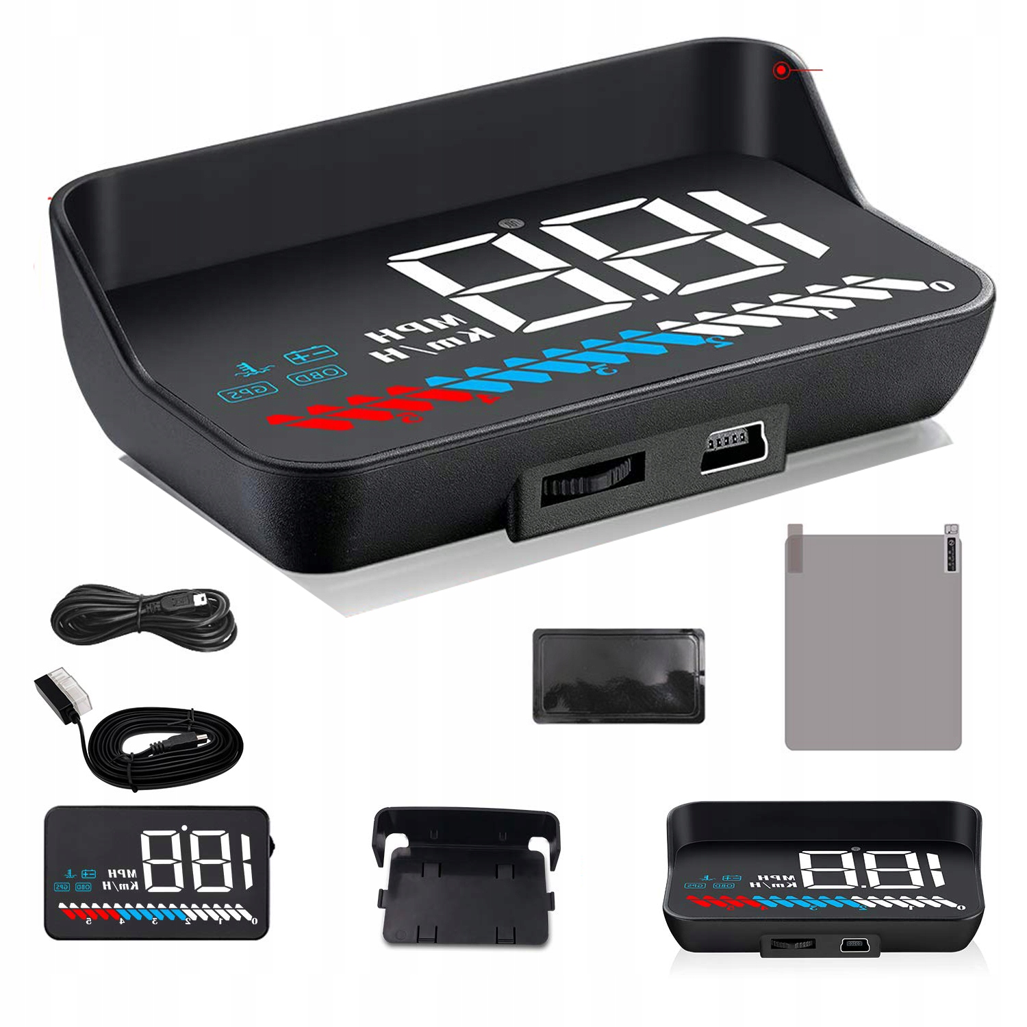 Проектор m7 світлодіодний РК-дисплей HUD OBD2 GPS USB