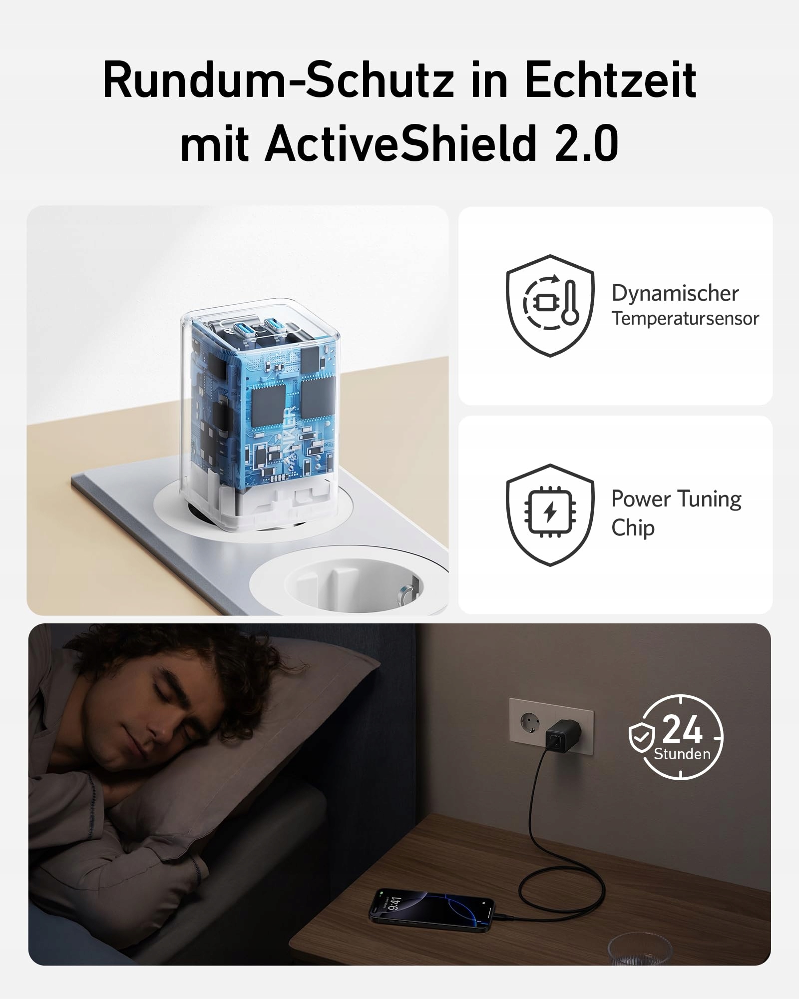 ANKER Ładowarka USB C 47W GaN 523 Nano 3 Szybkie Ładowanie — miniatura 4