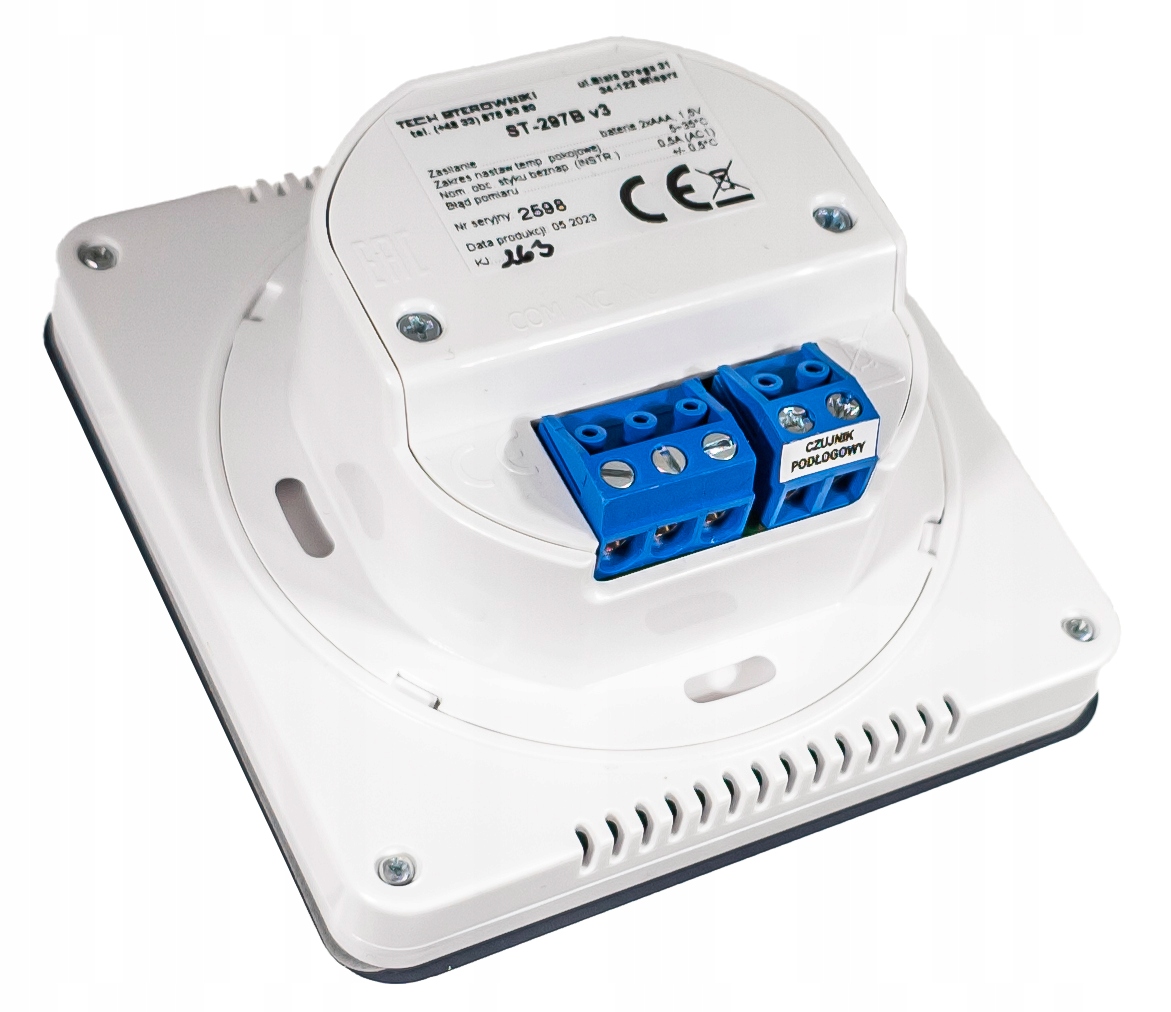 REGULATOR STEROWNIK BIAŁY POKOJOWY ST-297 v3 TECH PRZEWODOWY NA BATERIE Kod producenta WG.11.0485