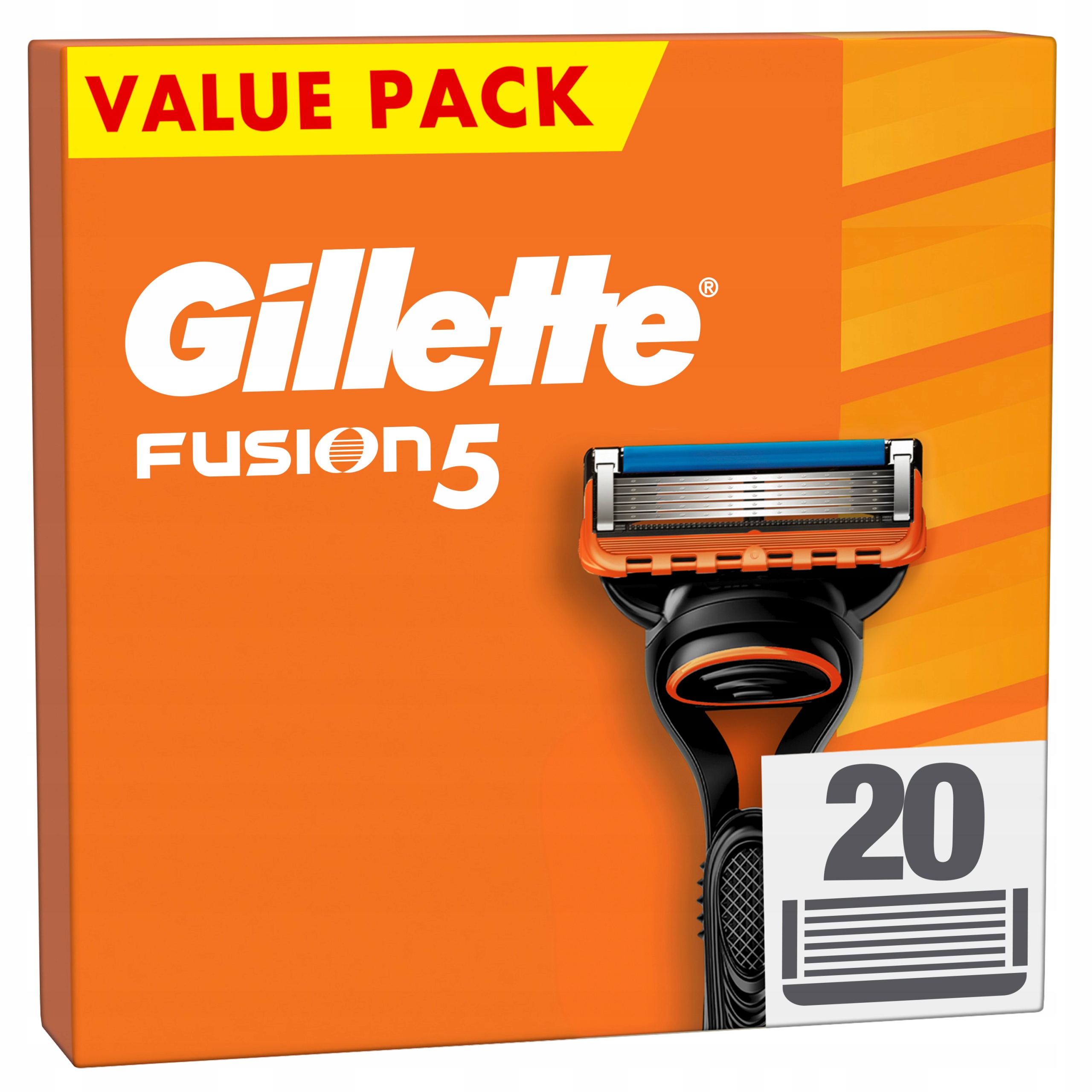 Gillette Fusion5 Wkłady wymienne z 5 ostrzami, 20 sztuk