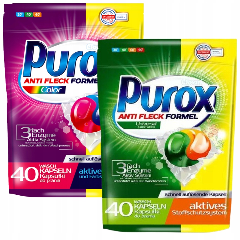 

Purox Universal Color Kapsułki do Pralki 2 x 40