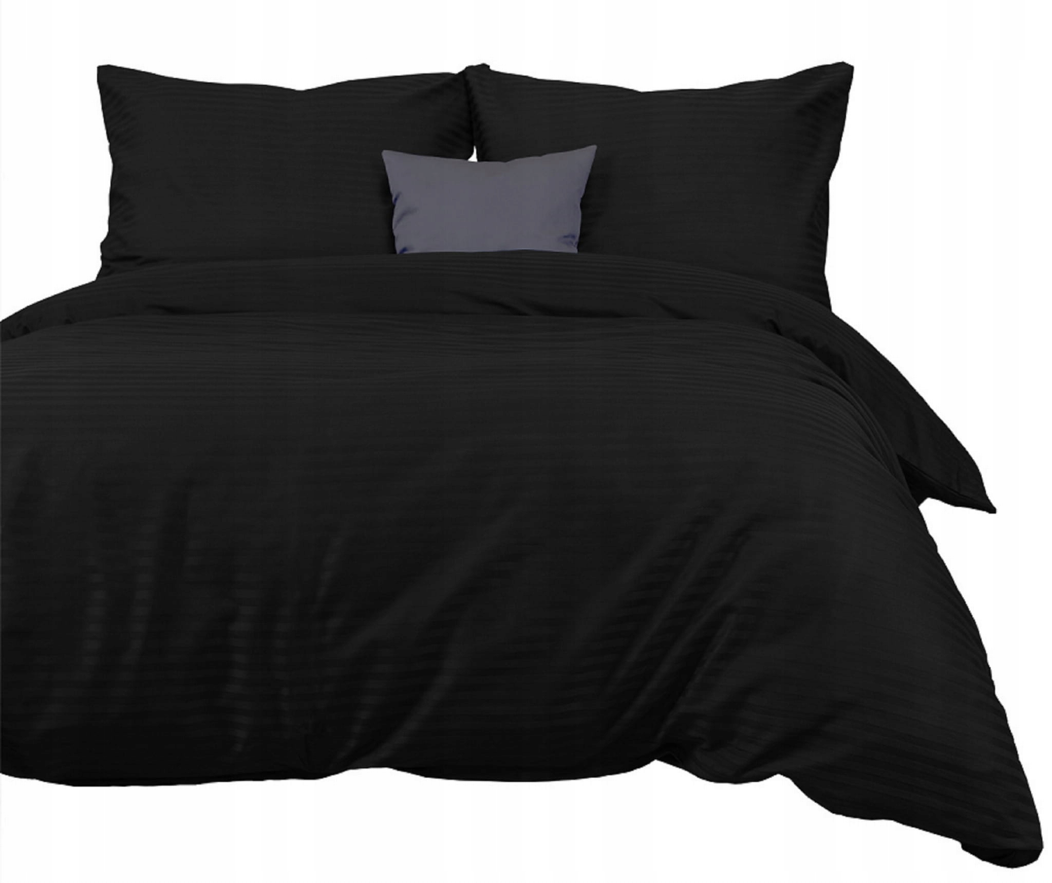 komplet exkluzívnej posteľnej bielizne 180x200 saténová bavlna čierna do spálne