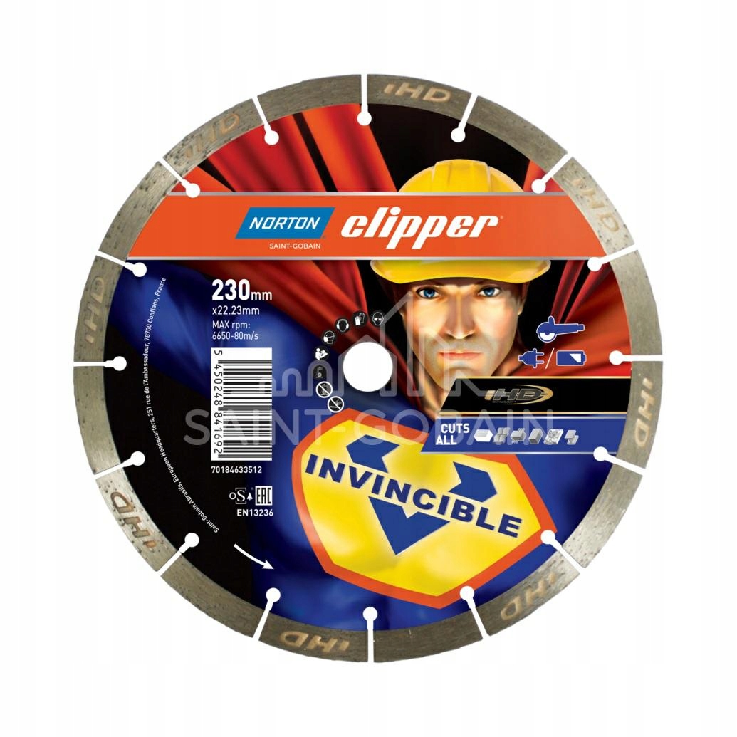 Norton Diamantový Kotouč Segmentový 230 mm Invicible Cuts All