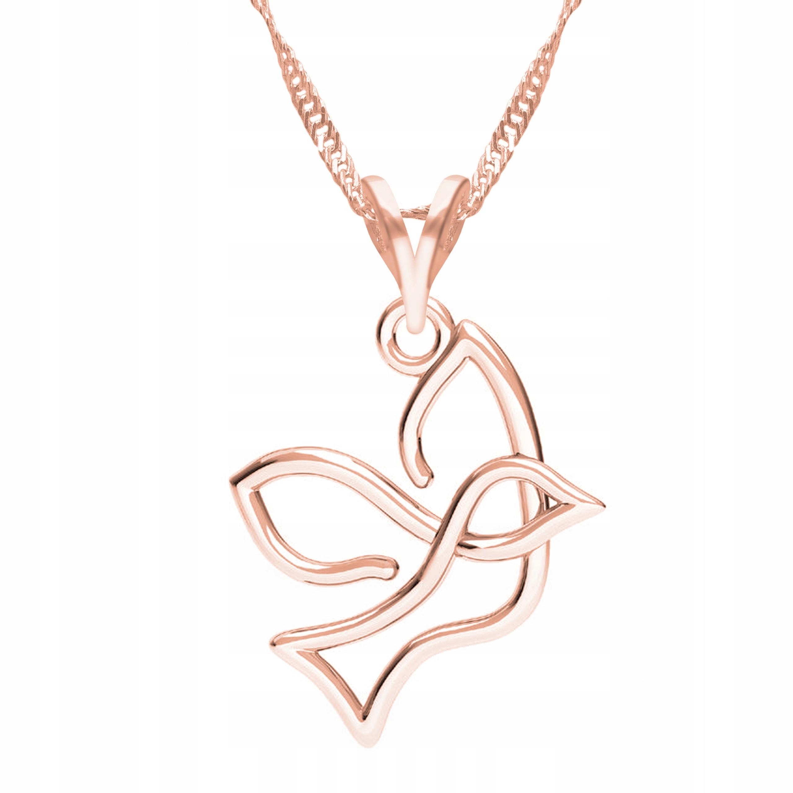 Náhrdelník Pozlacený Pták Ažurový Ptáček Bird s Ptákem Stříbro 925