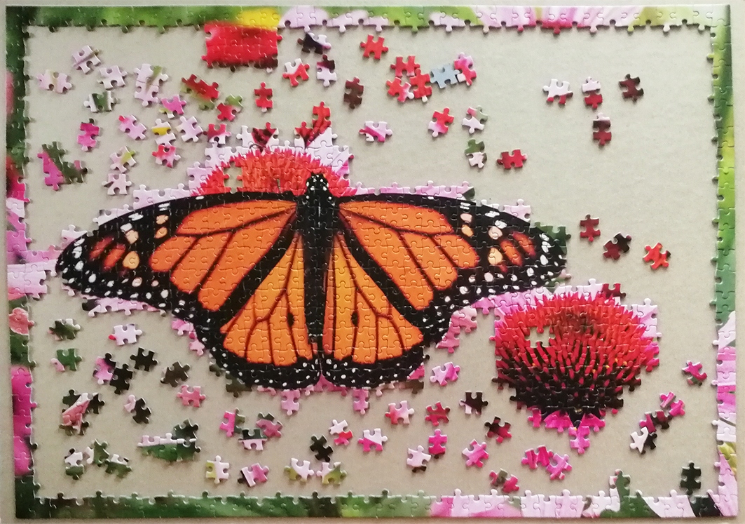 Tactic PUZZLE Motyle 1000el Materiał karton