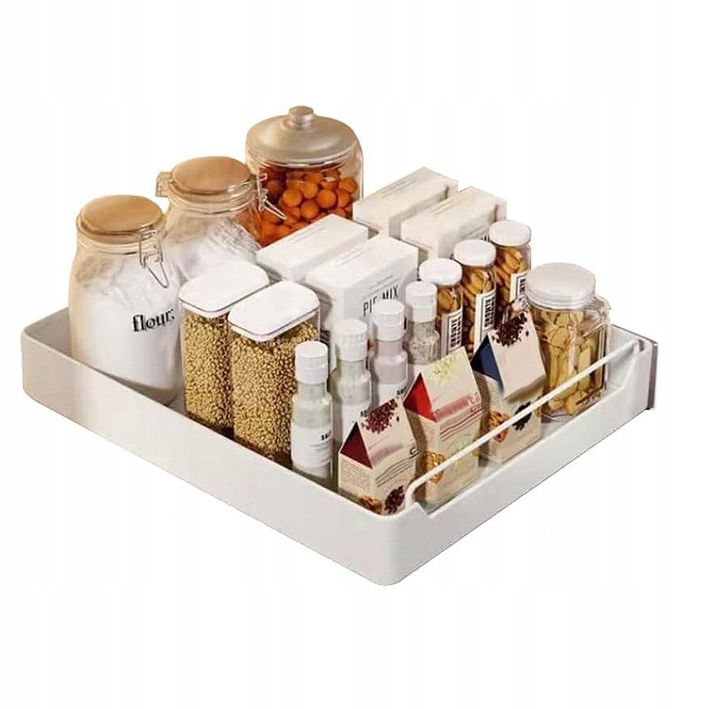 Výsuvný organizér do skříňky, pevný, s tlumením, tichý, 40*43*7 cm