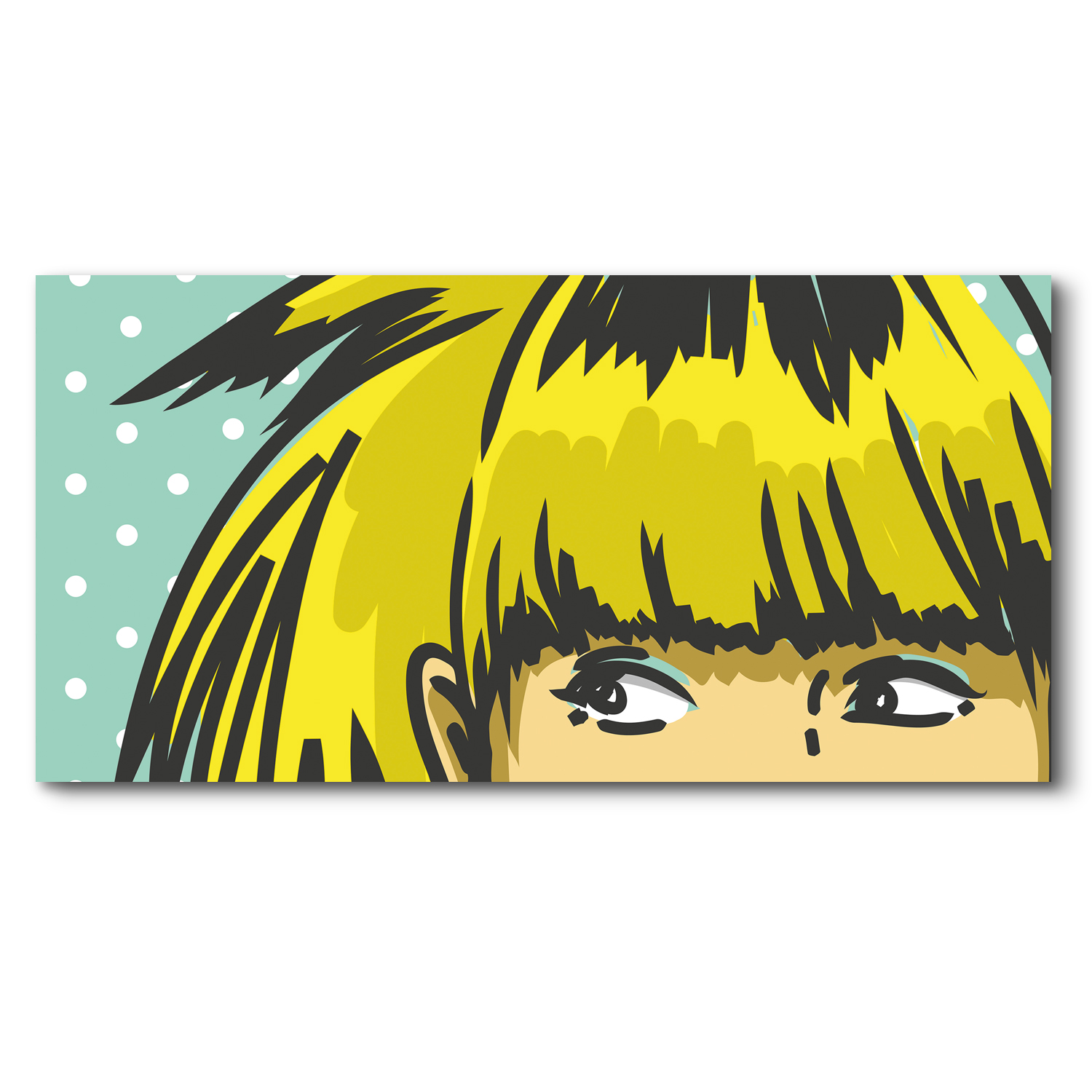 Žena tvár komiks 140x70 Fotoobraz na plátne