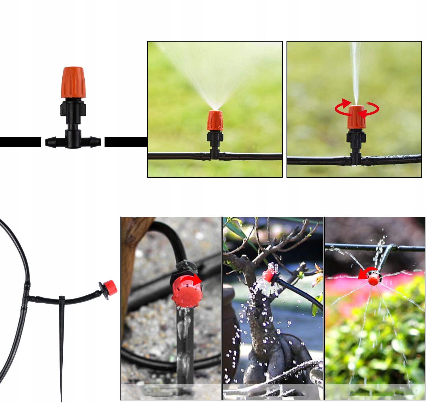 ZESTAW DO NAWADNIANIA IRYGACJI WODY WĄŻ OGRODOWY ZRASZACZ KURTYNA WODNA 30M Marka Bedee