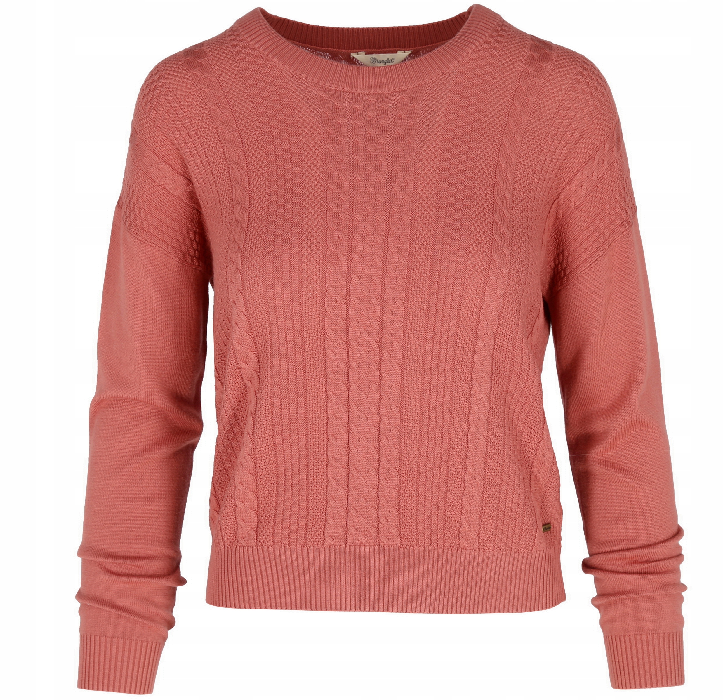 

Wrangler Cable Crew Damski Sweter Z Jedwabiem S