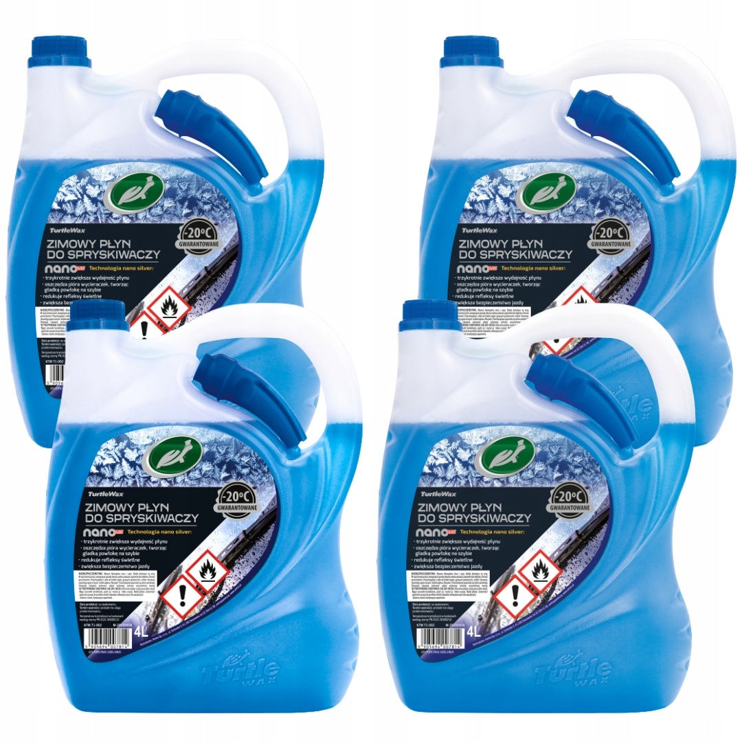 Turtle Wax Zimowy Płyn do Spryskiwaczy 4l -20C zestaw 4 sztuk