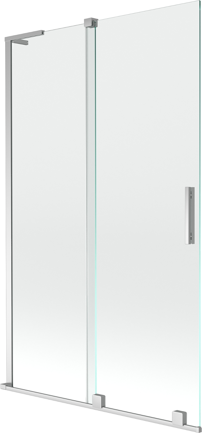 Mexen Velar L sprchový zástěna 110x150 cm, 2-dílná, chrom, čirá