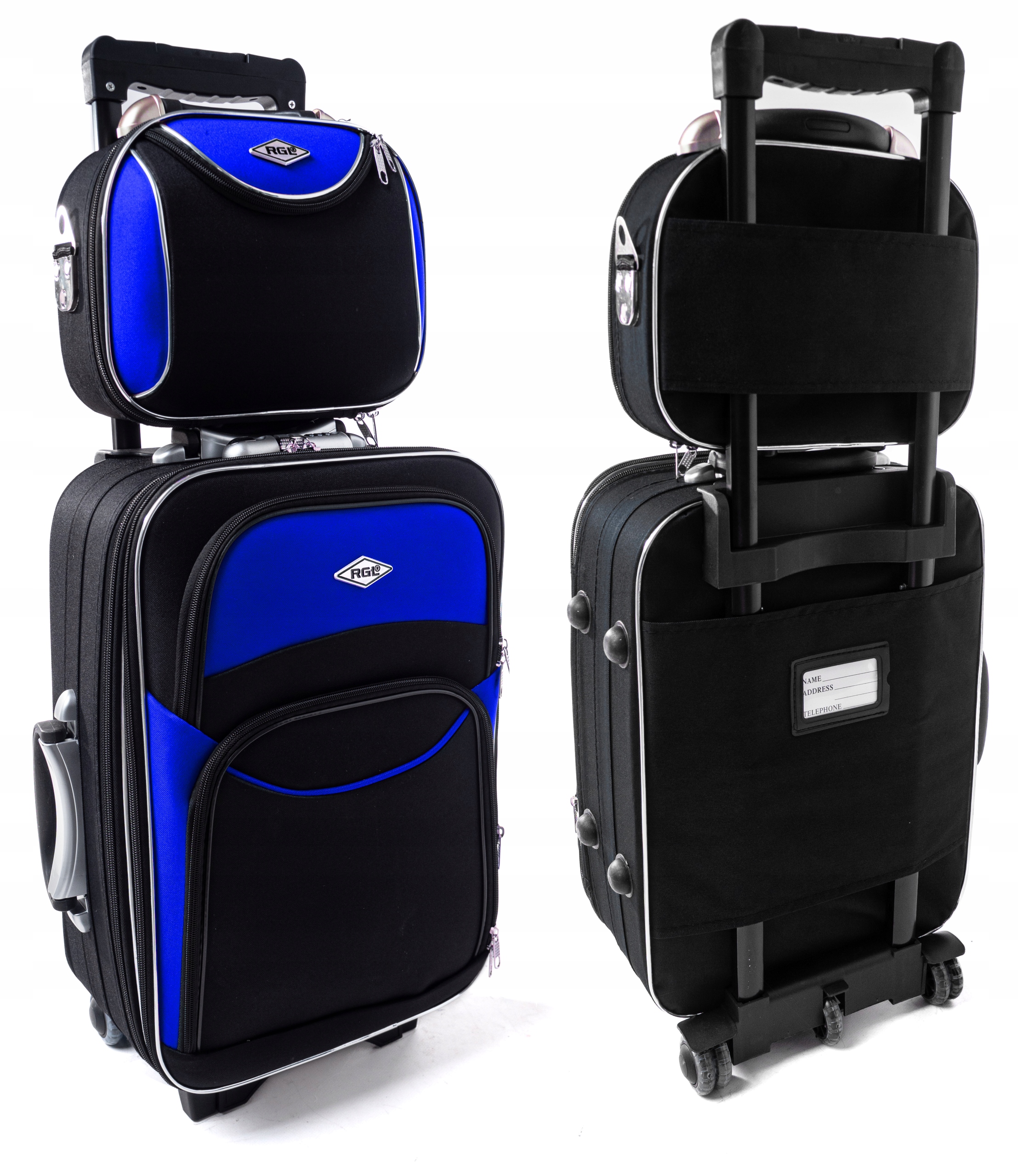 RGL 2w1 ZESTAW MAŁA WALIZKA PODRÓŻNA KUFEREK GRATIS BAGAŻ PODRĘCZNY Rodzaj miękka