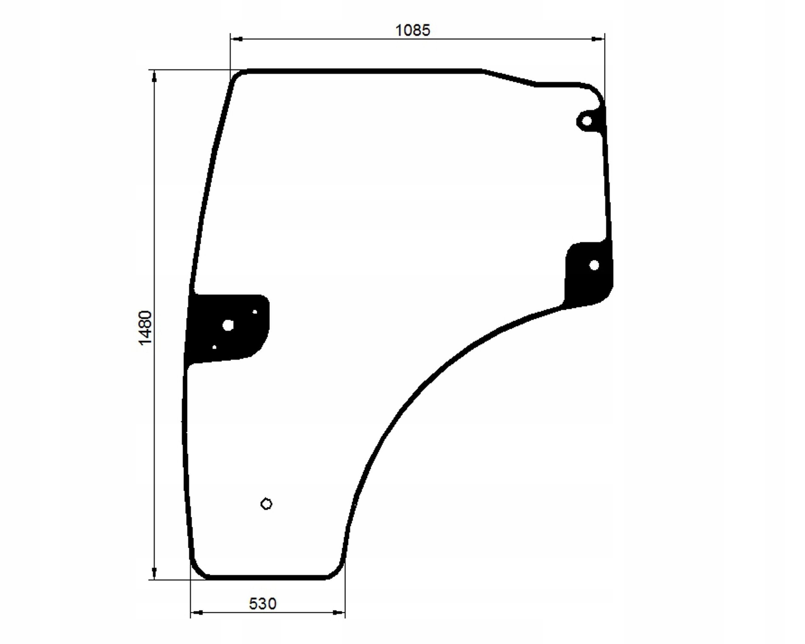 čelní sklo traktoru Deutz-Fahr dveře levé 0.016.3686.0
