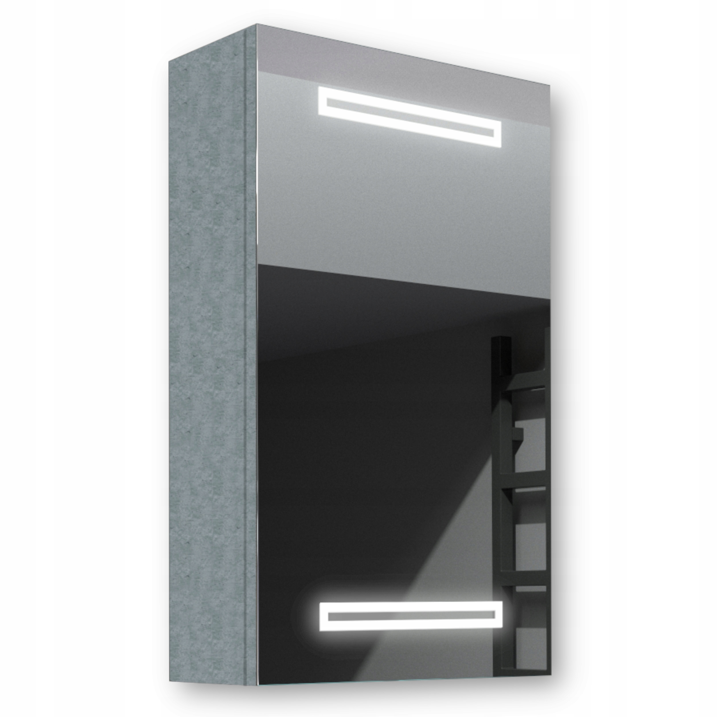 Drevená skrinka 40x70 Led zrkadlo Mars Beton