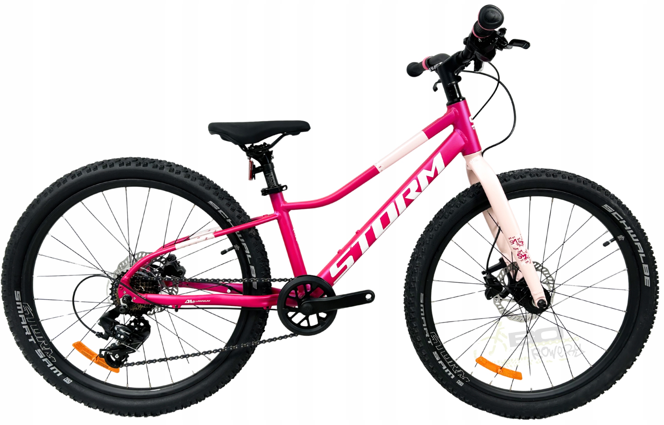 Rower Młodzieżowy 24 Storm Bella 2 2HD rama 11 24 ciemny róż 1x7 2026