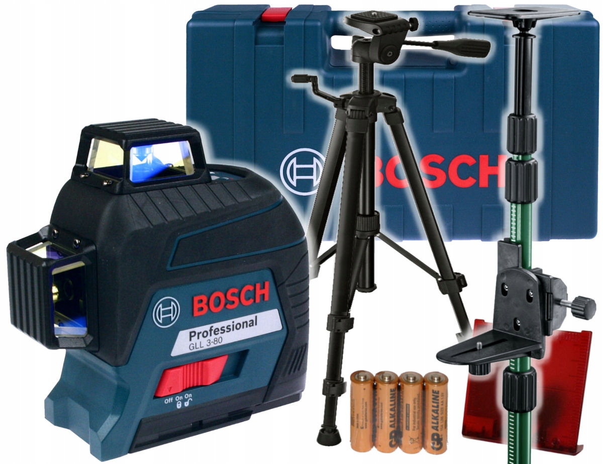 

Laser Gll 3-80 Bosch Walizka Statyw Tyczka Tp