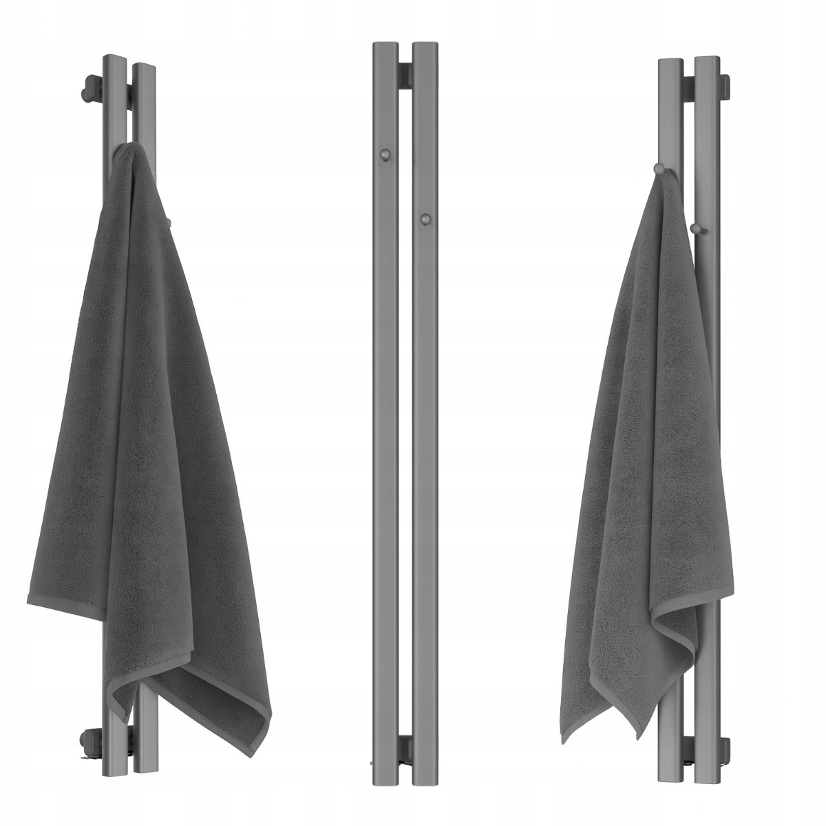 Dekorativní Vertikální RADIÁTOR-2 S Věšáky 1800/130 Antracit