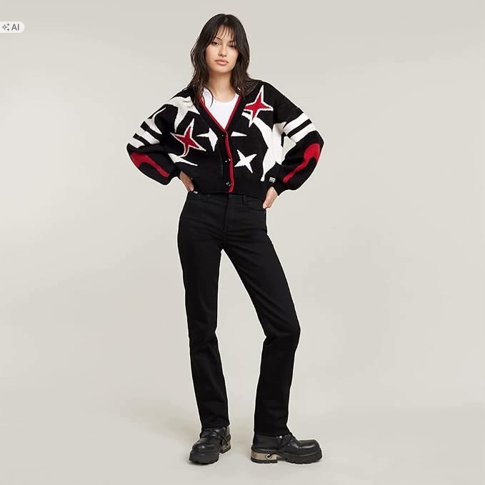 G-star Raw Černé Džíny Vysoký Stav Úzké Nohavice w31 l34 7DA