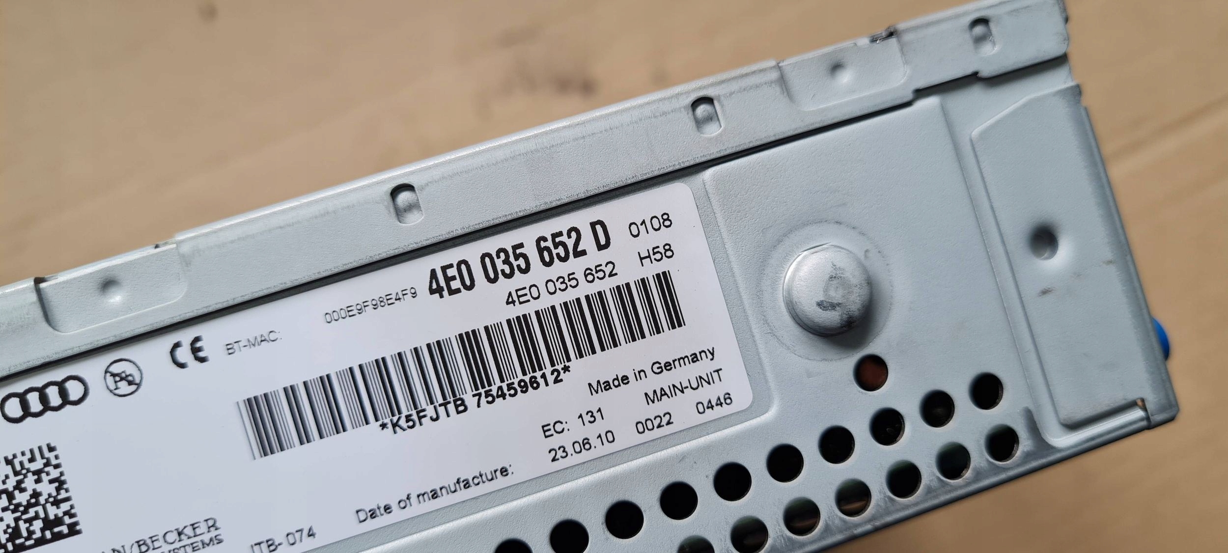 A6 C6 LIFT JEDNOSTKA MULTIMEDIA player navigation devices 4F0035652D