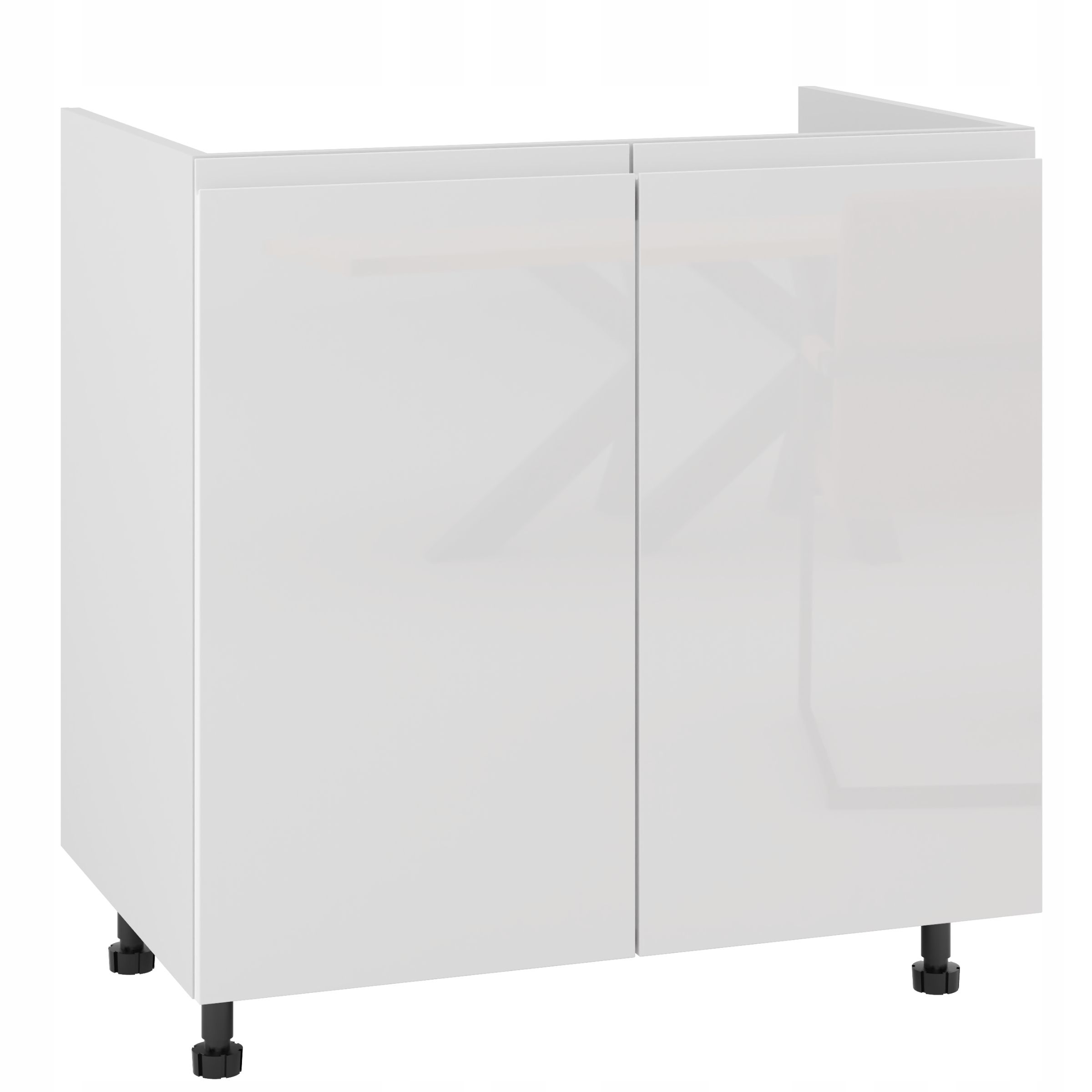 Kuchyňská skříňka 80 dřez bílá bezúchytková Akryl