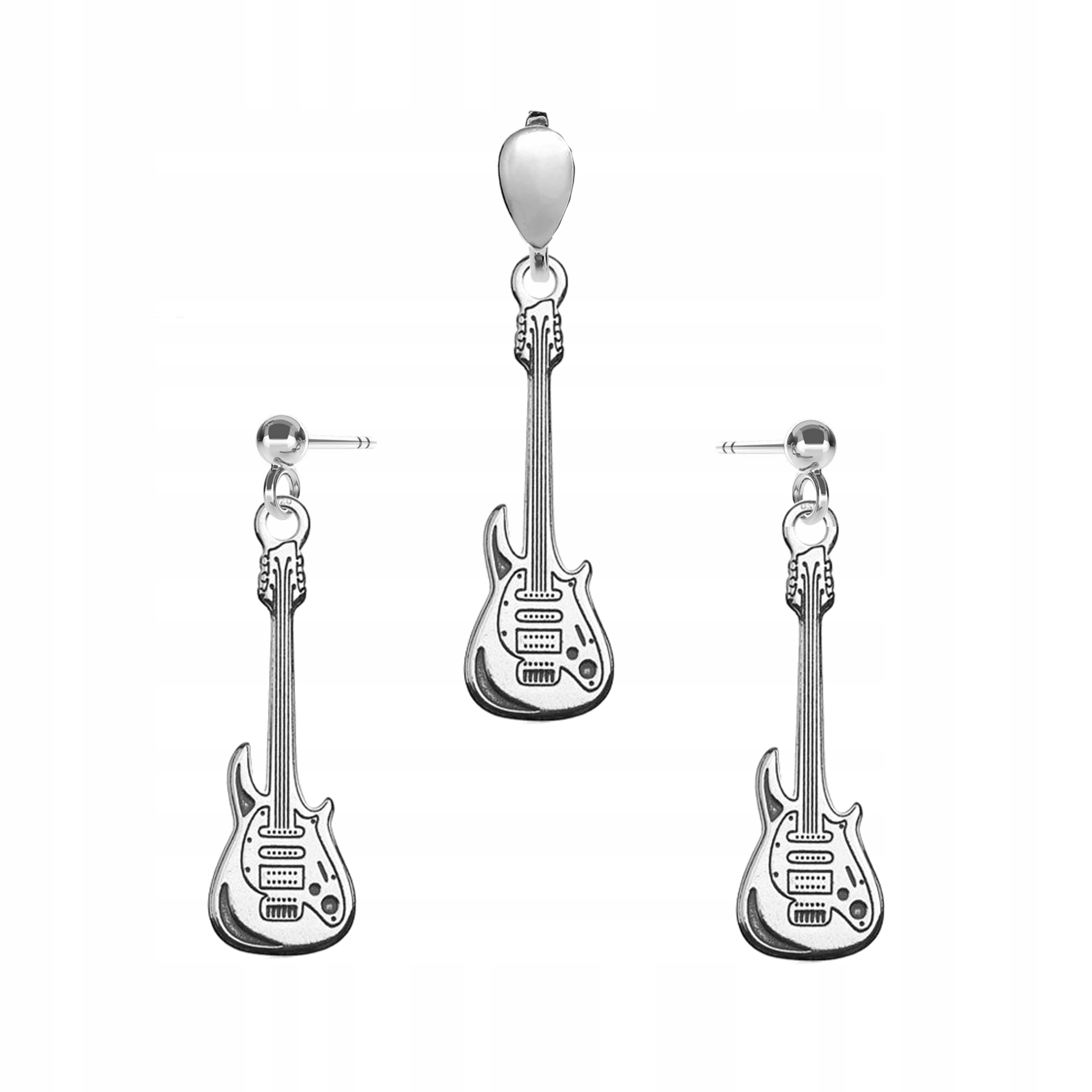 

Srebrny Komplet Gitara Elektryczna srebro 925