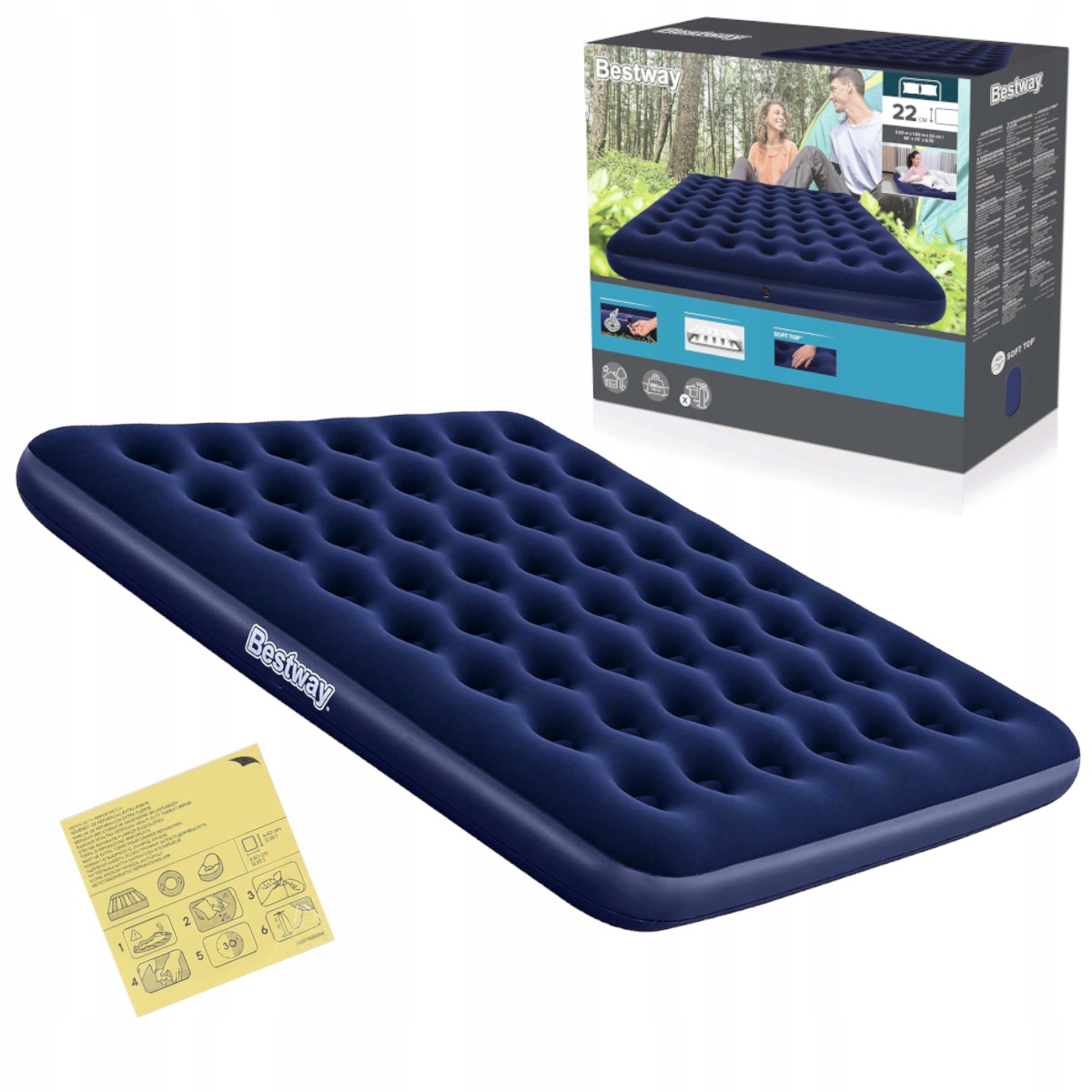 Materac Turystyczny Dmuchany Dwuosobowy Do Namiotu Do Spania XXL Model 2026