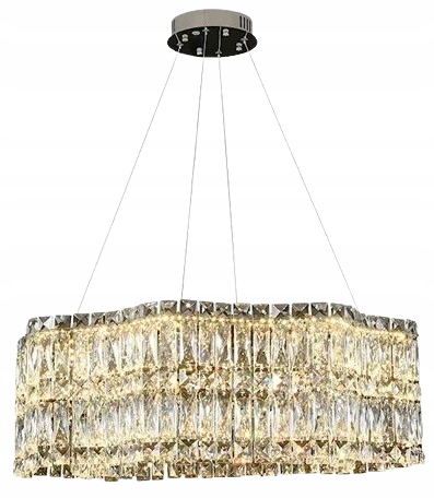 Led luster Kryštálový chróm Glamour Moderná závesná lampa 50 cm