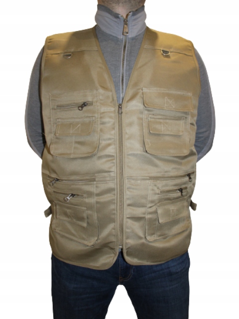 KAMIZELKA MĘSKA AŻ 12 KIESZENI MIX KOLORÓW 5XL Rozmiar 5XL