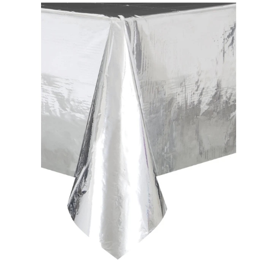 

Obrus foliowy metaliczny lustrzany srebrny