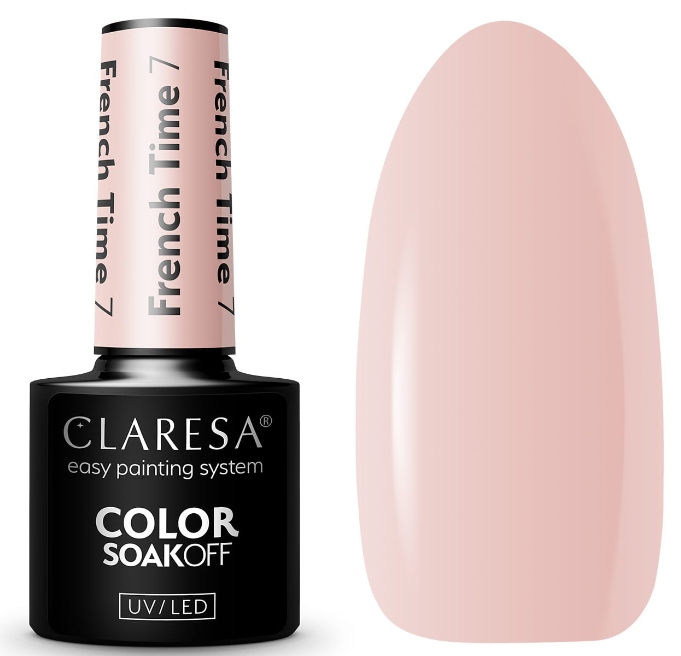 CLARESA LAKIER HYBRYDOWY UV/LED FRENCH TIME 7