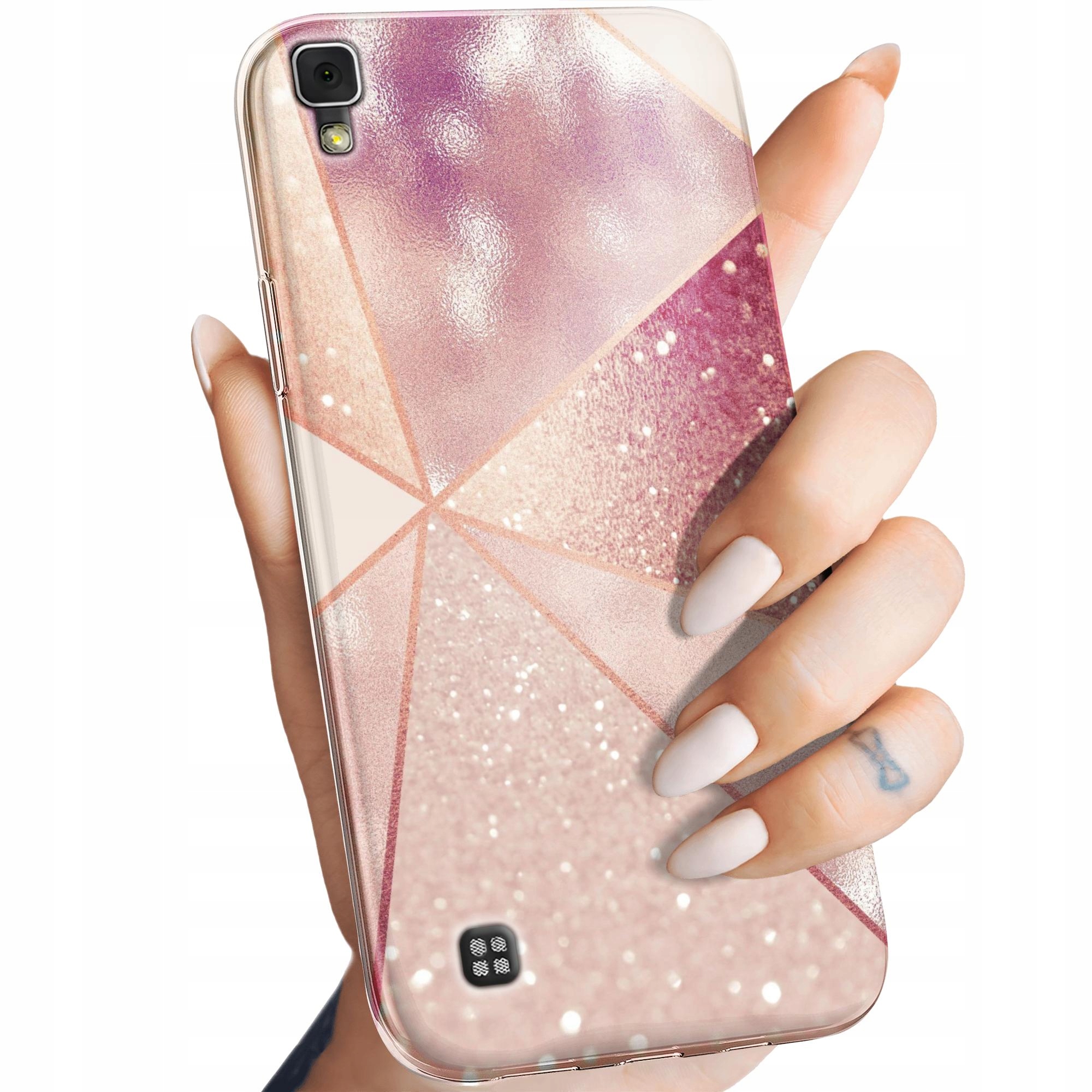

Etui do Lg X Power Różowe złoto Obudowa Case
