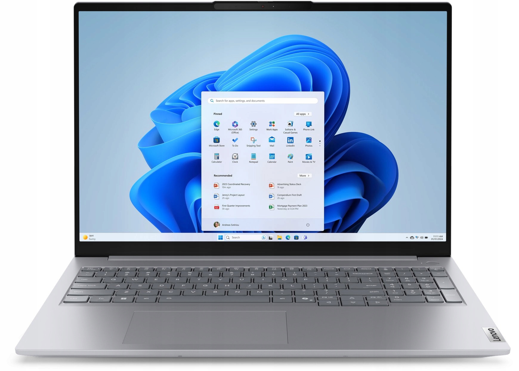 Laptop Lenovo ThinkBook 16 G8 Irl 16" Intel 5 210H 16GB 1TB Win11H Av Ai