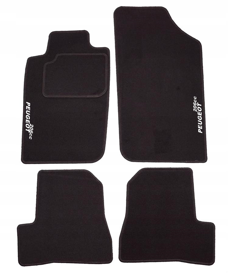 

Peugeot 206 CC 2001-2007 Dywaniki Welurowe Haft