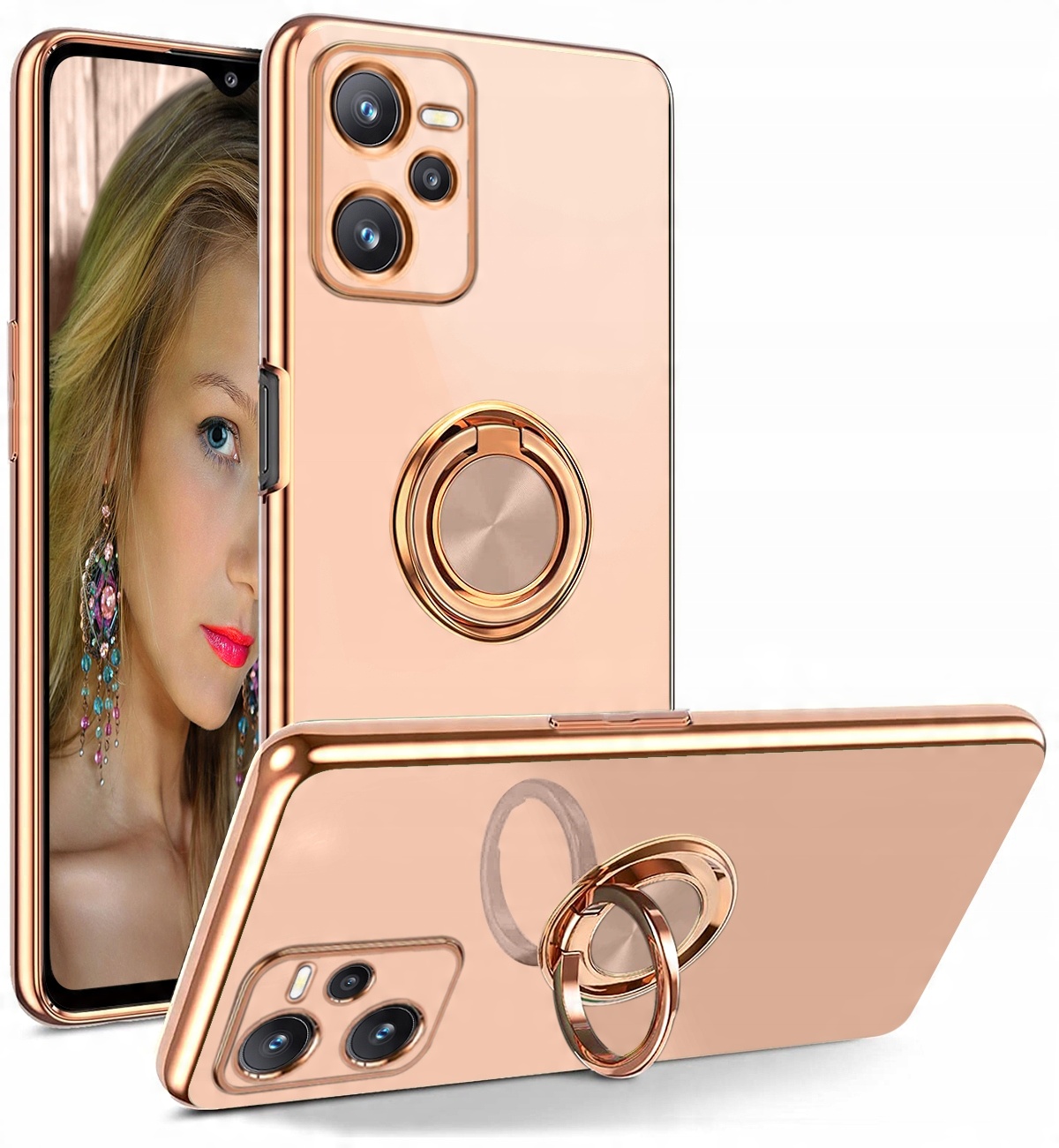 

Etui do Realme C35 Silicone Ring Case Szkło 9H